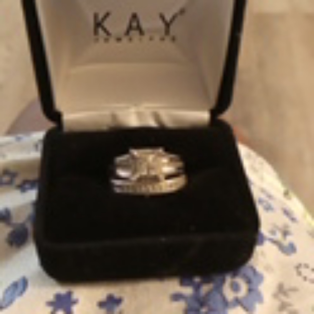 Silver wedding set